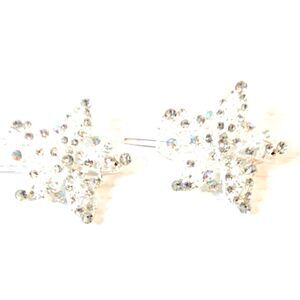 Rhinestone Hair clip color clear,and metal color plated